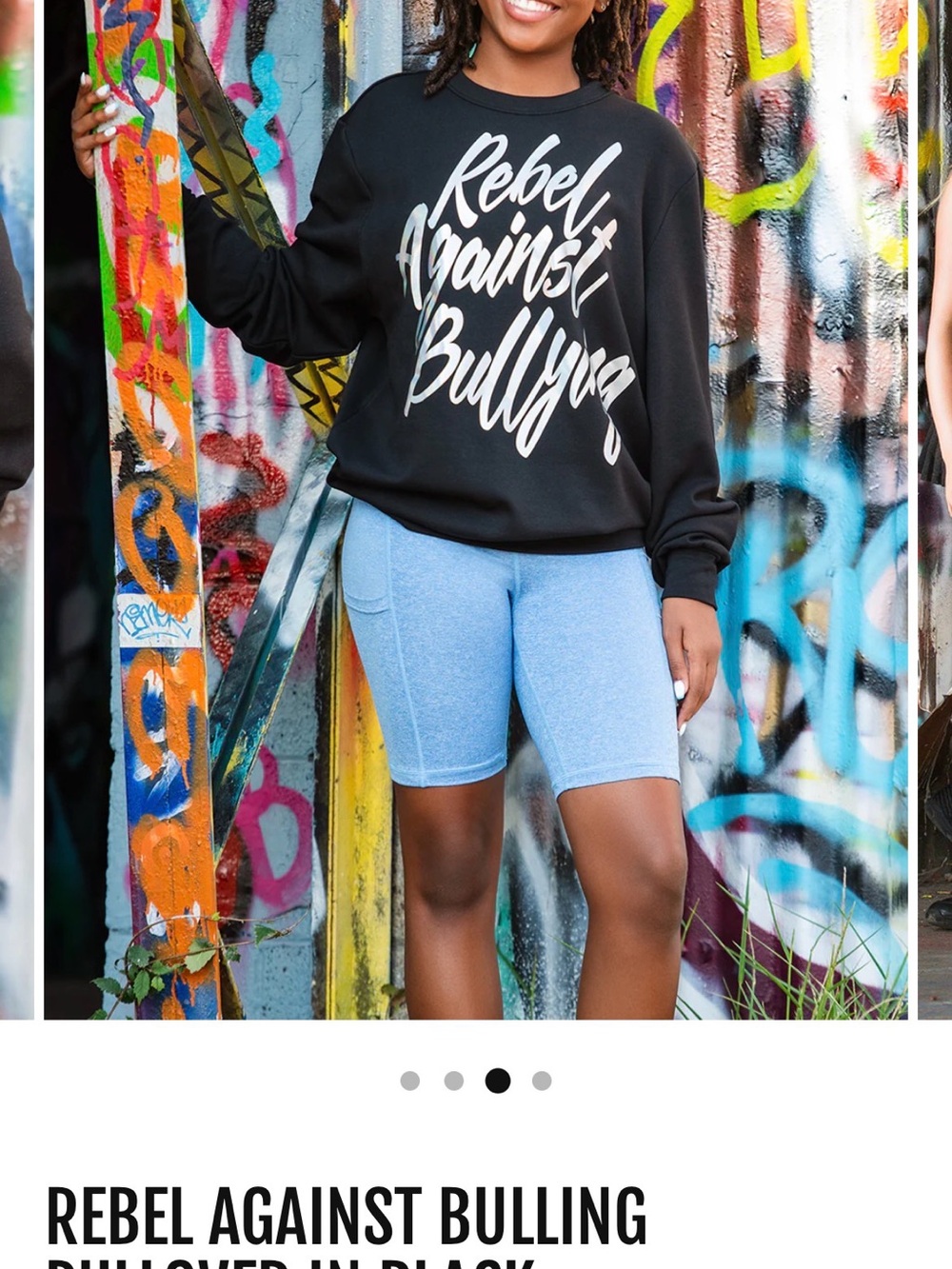 Rebel Against Bullying Pullover Hoodie - Black